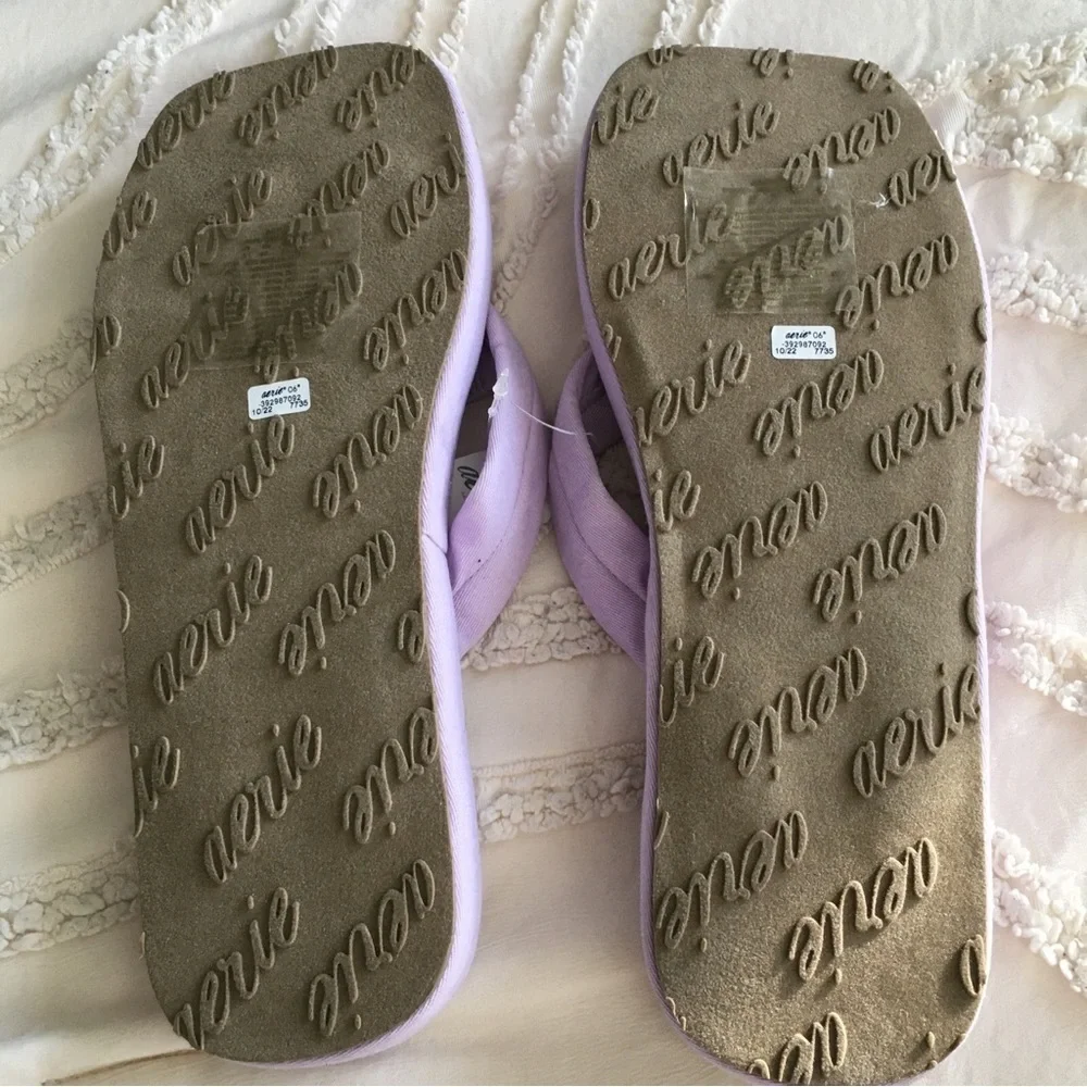 aerie Lilac Platform Flip Flop Sandals